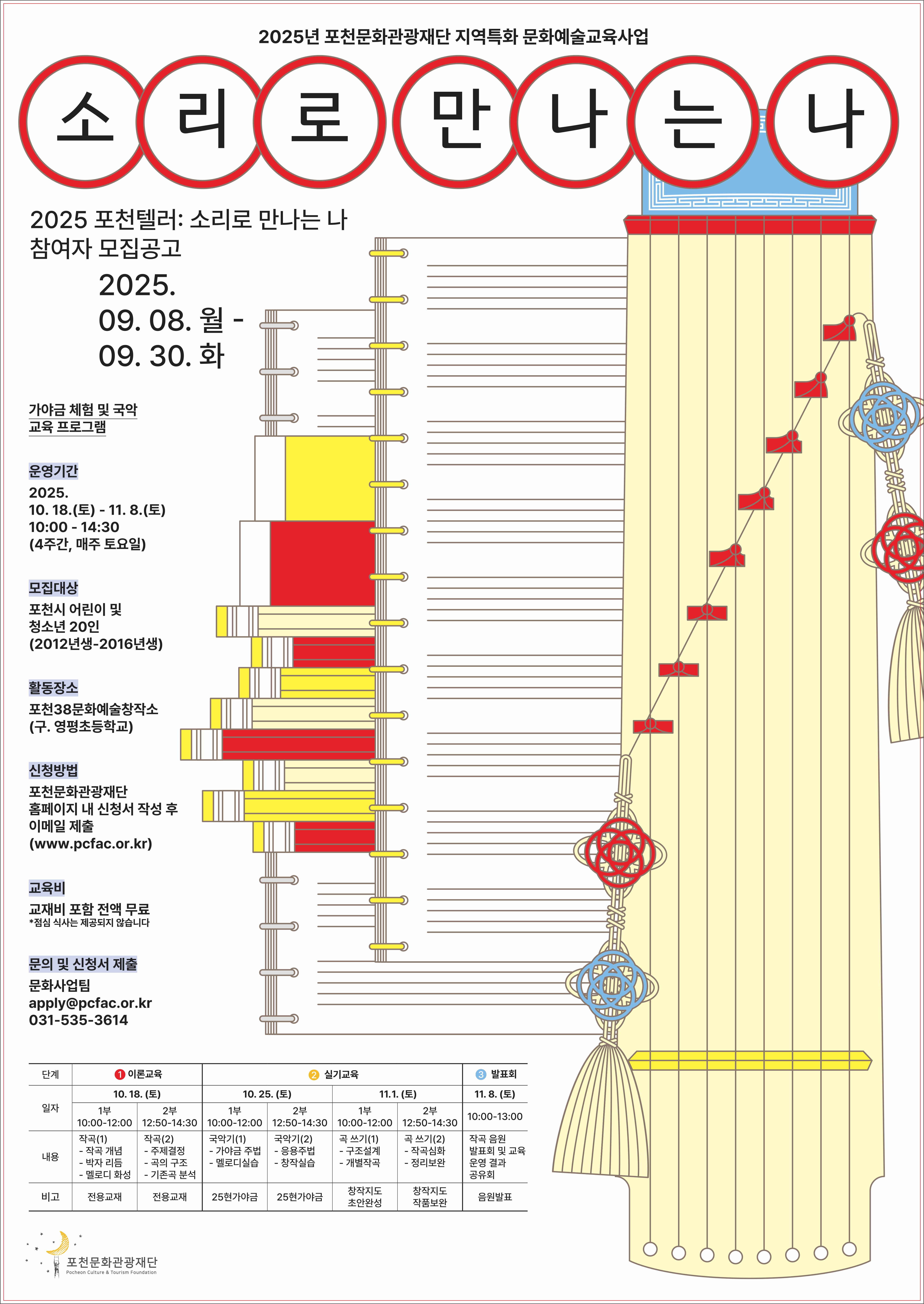 2025년 지역특화 문화예술교육사업 <포천텔러:소리로 만나는 나> 참여자 모집공고